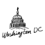 Washington Dc Beautiful Sketched Us Capitol Lettering Sticker