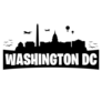 Washington Dc. City Skyline Silhouette Banner Sticker