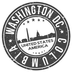Washington Dc Columbia Usa Stamp Sticker