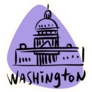 Washington DC Is The Capital Of The Usa Illustration Sticker