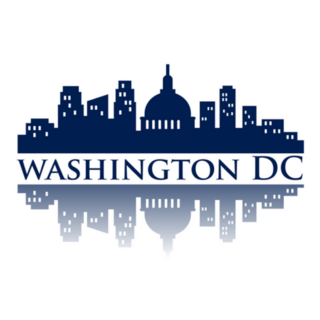 Washington Dc Silhouette City Lettering Logo Sticker
