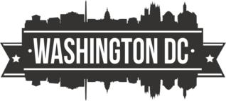 Washington DC Skyline Banner Sticker