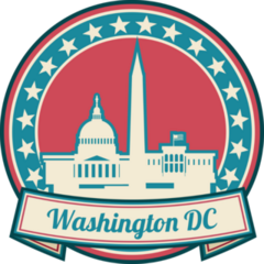 Washington DC Skyline Seal Sticker