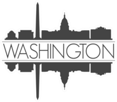 Washington DC Skyline Sticker