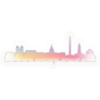 Washington, Dc, Usa Skyline Watercolor City Illustration Sticker