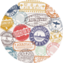 Washington Dc Usa Stamp Art Postal Passport Sticker