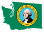 Washington Flag State Sticker