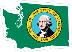 Washington Flag State Sticker