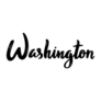 Washington Handwritten Calligraphy Sticker