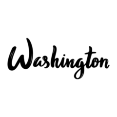 Washington Handwritten Calligraphy Sticker