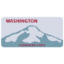 Washington License Plate Evergreen State Sticker