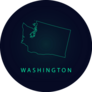 Washington Map- State Of Usa Outline Graphic Sketch Sticker