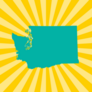 Washington State Sunburst Sticker