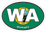 Washington Wa State Flag Oval Sticker