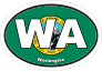 Washington Wa State Flag Oval Sticker
