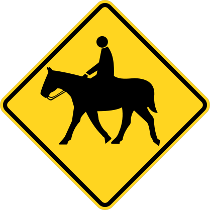 Watch Out For Horseback Riders Sticker