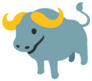 Water Buffalo Cartoon Character Sticker