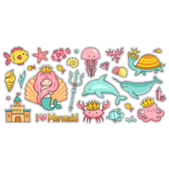 Water Creature Sticker Sheet 