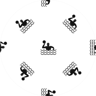 Water Polo Pattern Illustration Sticker
