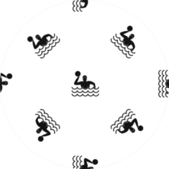 Water Polo Pattern Illustration Sticker