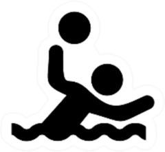 Water Polo Player Icon Sticker