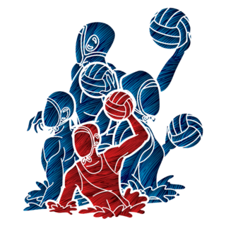 Water Polo Players Sticker