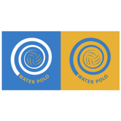 Water Polo Spiral Logo Sticker