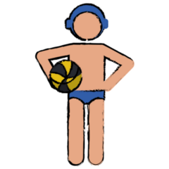 Water Polo Stickman Sticker
