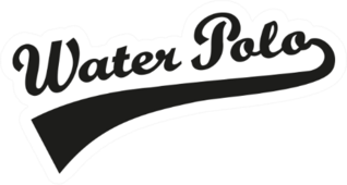 Water Polo Word Retro Sticker