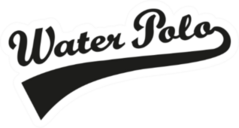 Water Polo Word Retro Sticker