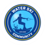 Water Ski Community Logo With Badge Style Sticker