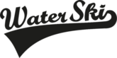 Water Ski Word Retro Style Sticker