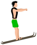 Water Skiing Man Image Illustration Sticker