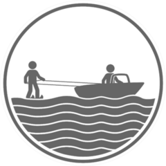 Water Skiing Sport Icon Sticker