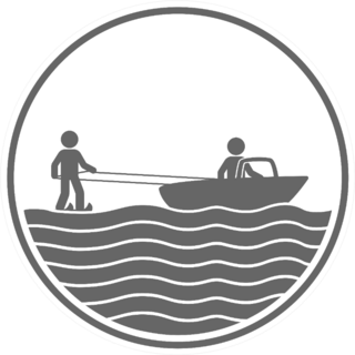 Water Skiing Sport Icon Sticker