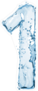 Water Splash Font Number 1 Sticker