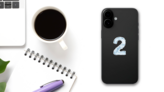 Water Splash Font Number 2 Sticker on a Phone (New) example
