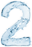 Water Splash Font Number 2 Sticker