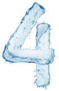 Water Splash Font Number 4 Sticker