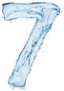 Water Splash Font Number 7 Sticker