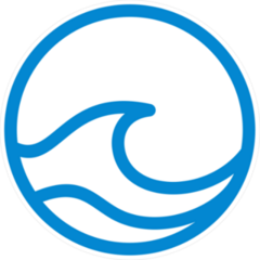 Water Wave Circle Sticker