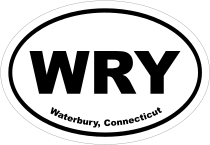 Waterbury, Connecticut Oval Stickers
