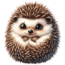Watercolor Adorable Hedgehog Sticker