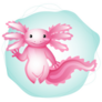 Watercolor Axolotl Sticker