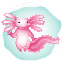 Watercolor Axolotl Sticker