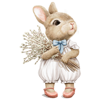 Watercolor Baby Bunny Sticker