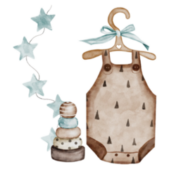 Watercolor Baby Sticker