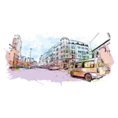 Watercolor Beirut Sticker