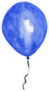 Watercolor Blue Balloon Sticker
