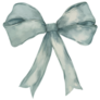 Watercolor Blue Bow Sticker